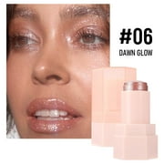 Lydiaunistar 6-Color Shimmering Jelly Highlight Stick, Long-Lasting 10-12H, No Brush Needed, Multifunctional Makeup Tool for Face, Cheeks, Eyes, Portable Design, 9g